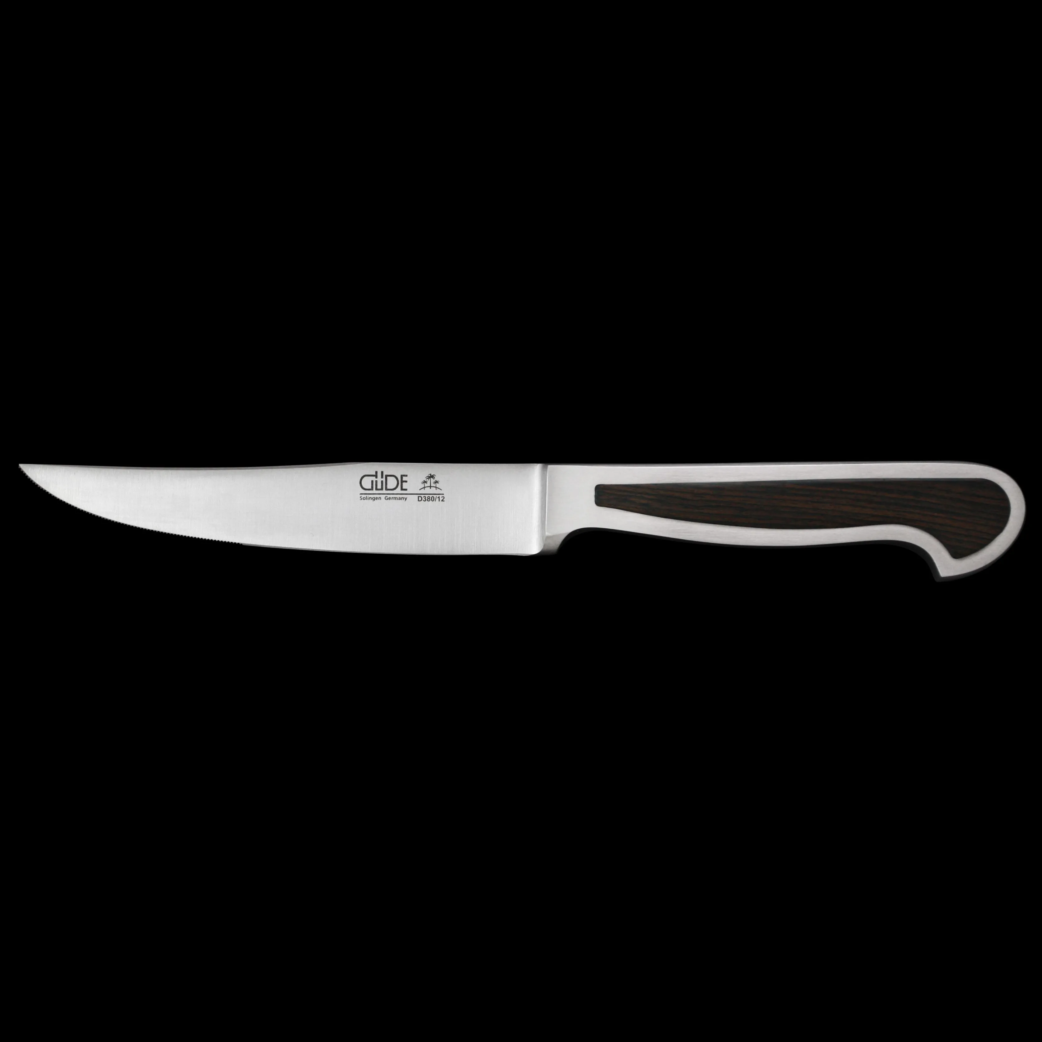 Gude Delta Porterhouse Steak Knife With African Black Wood Handle, 4-In