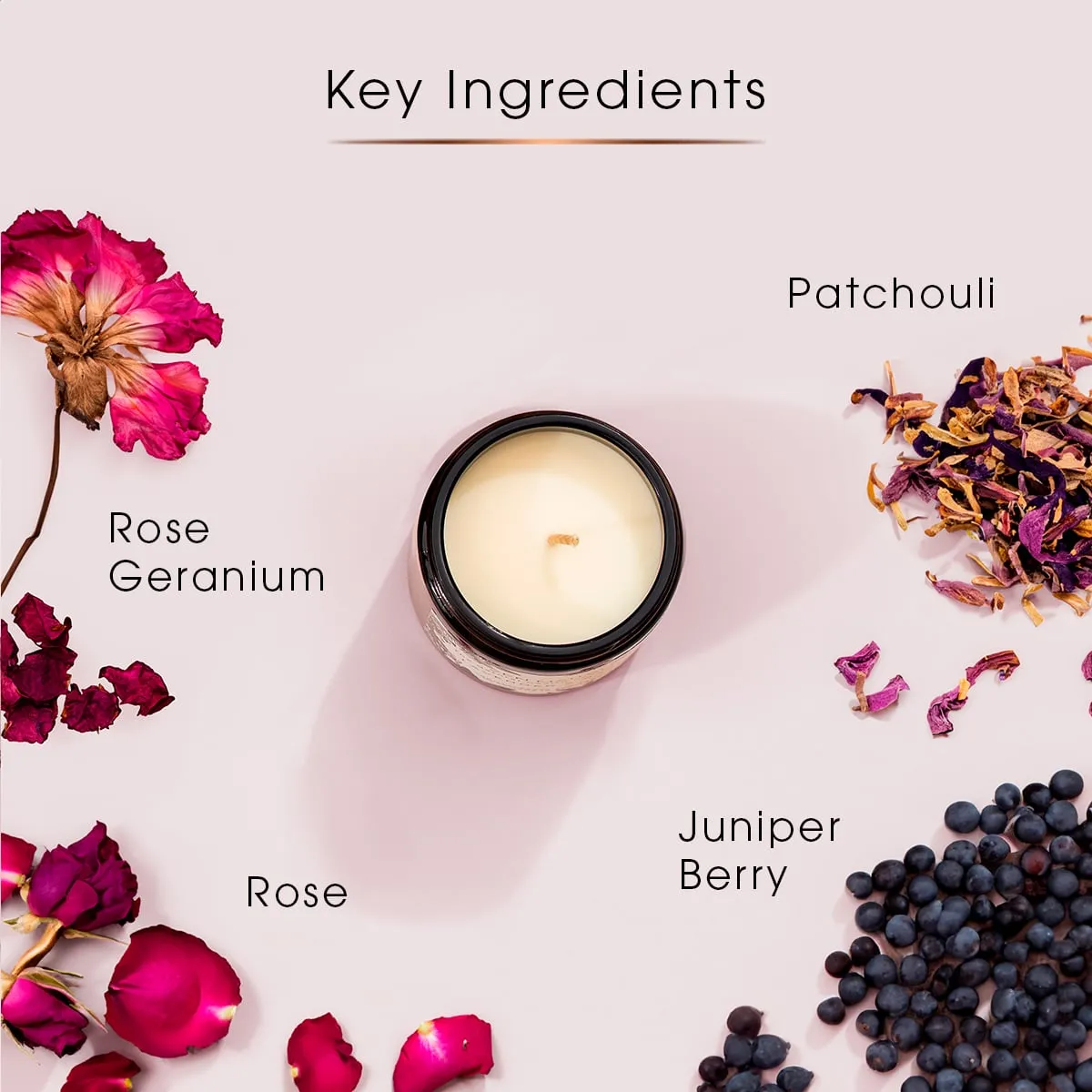Halcyon Bloom Candle with Rose & Geranium | Soothing and Calming