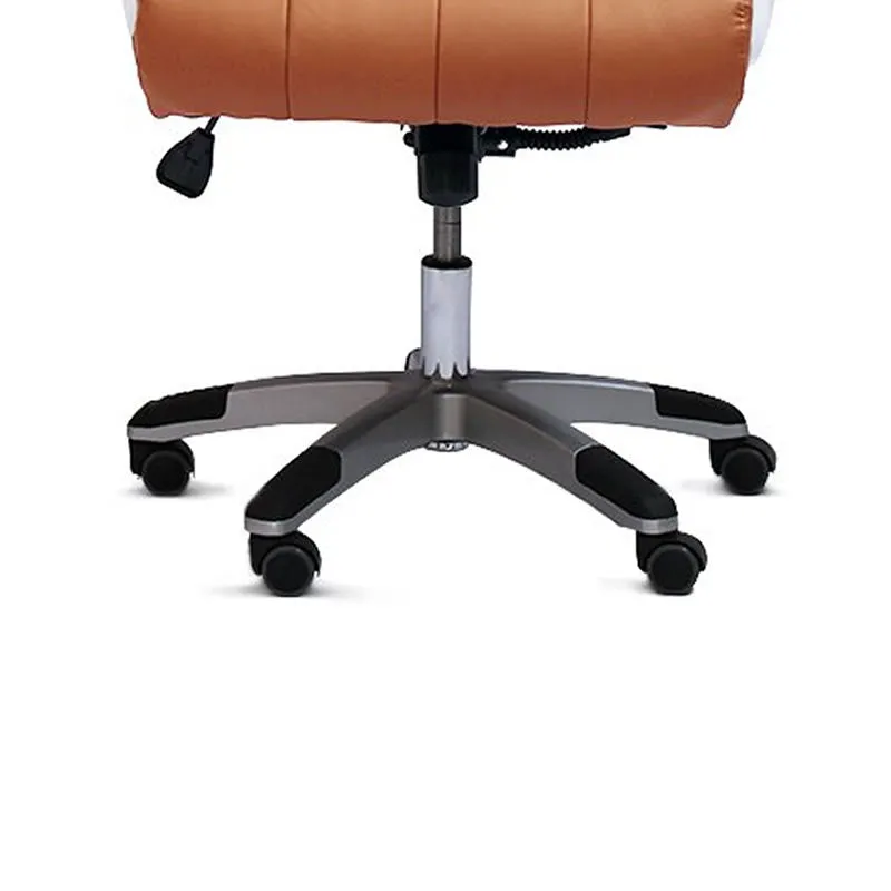 High-Back Pu Leather Tilt And Swivel Office Chair 518H Brown