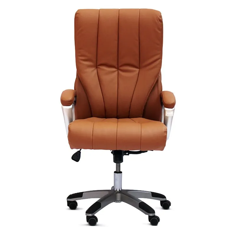 High-Back Pu Leather Tilt And Swivel Office Chair 518H Brown