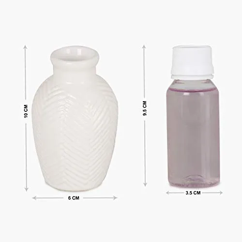 Home Centre Serene Bouquet Reed Diffusers-Set of 6 Pcs - White