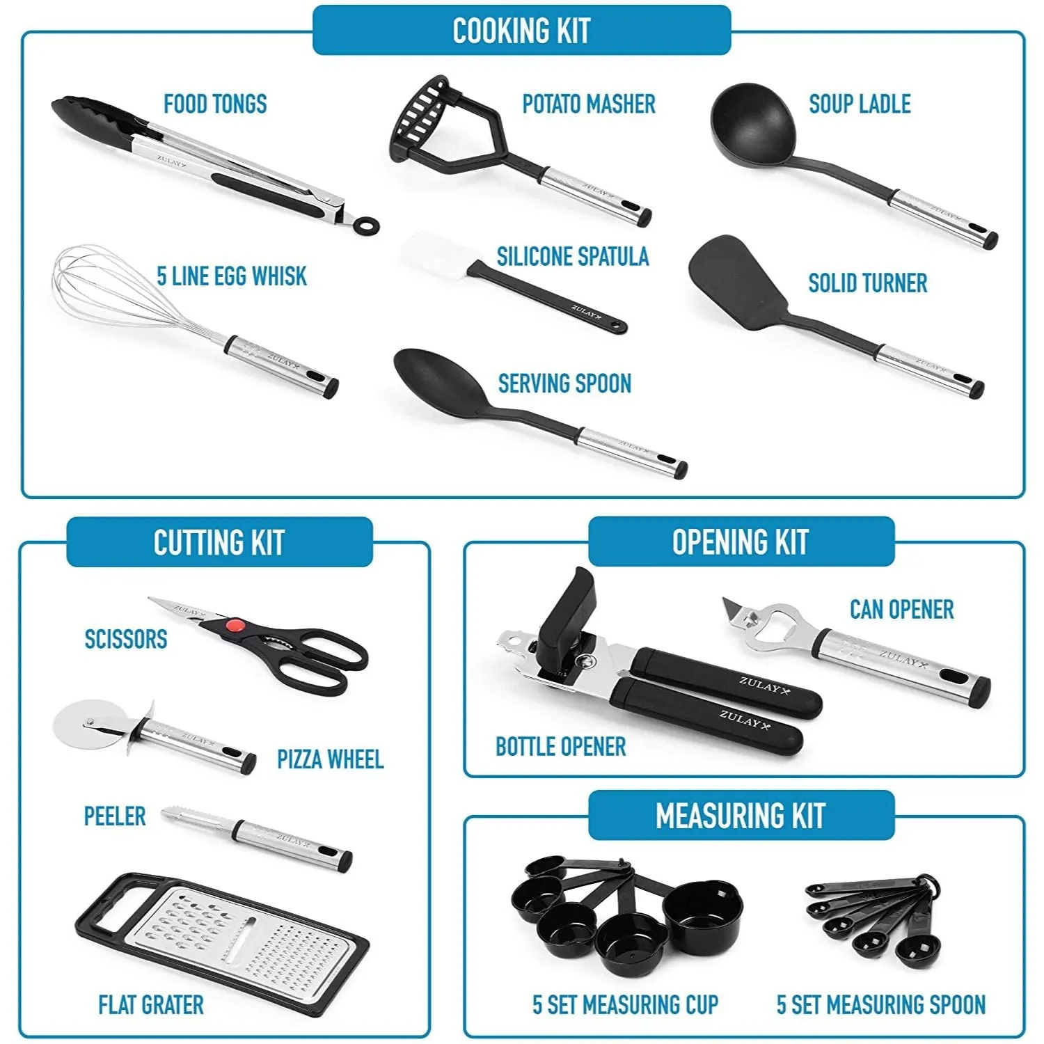 Kitchen Utensils Set - 23 Piece
