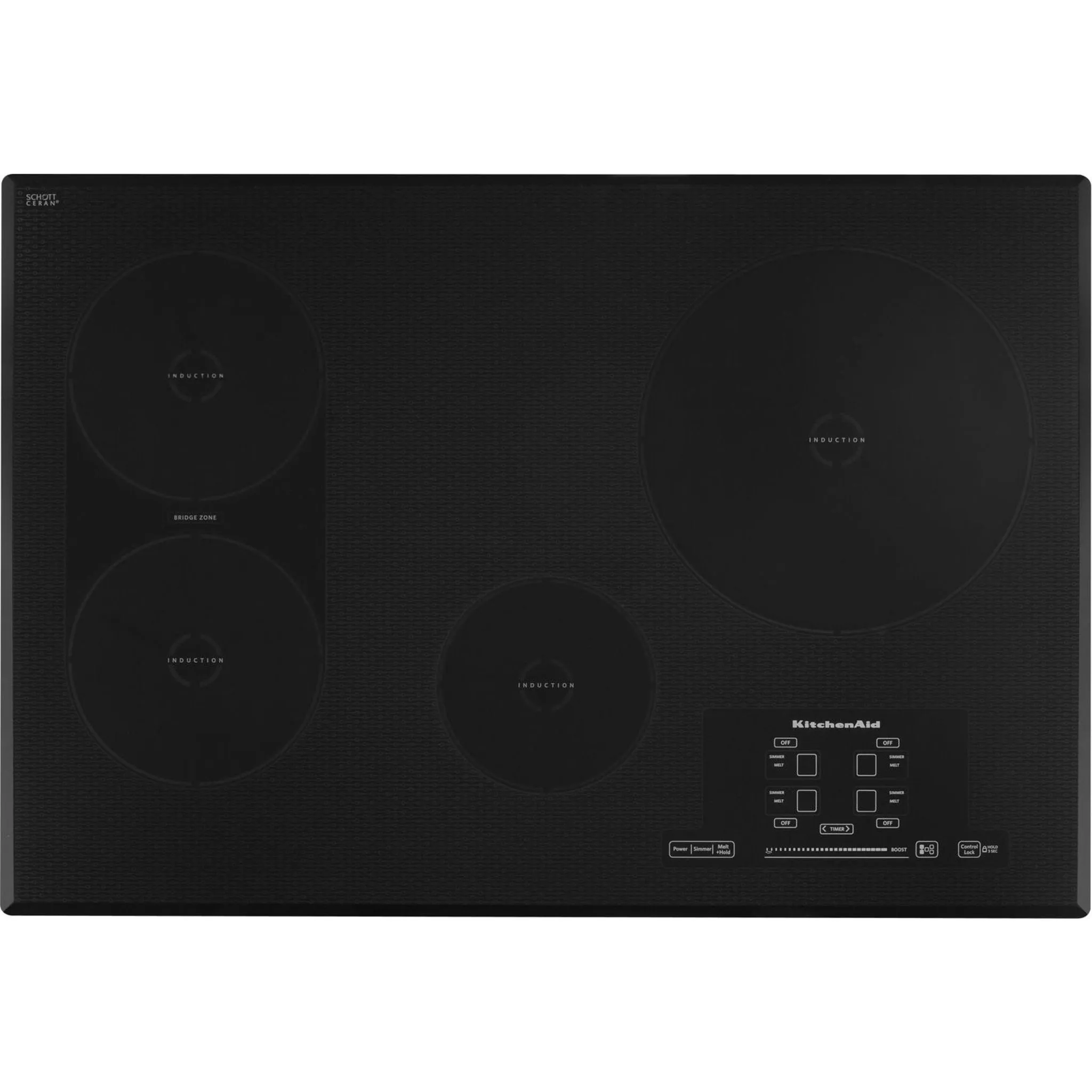 KitchenAid 30" Induction Cooktop (KICU509XBL) - Black