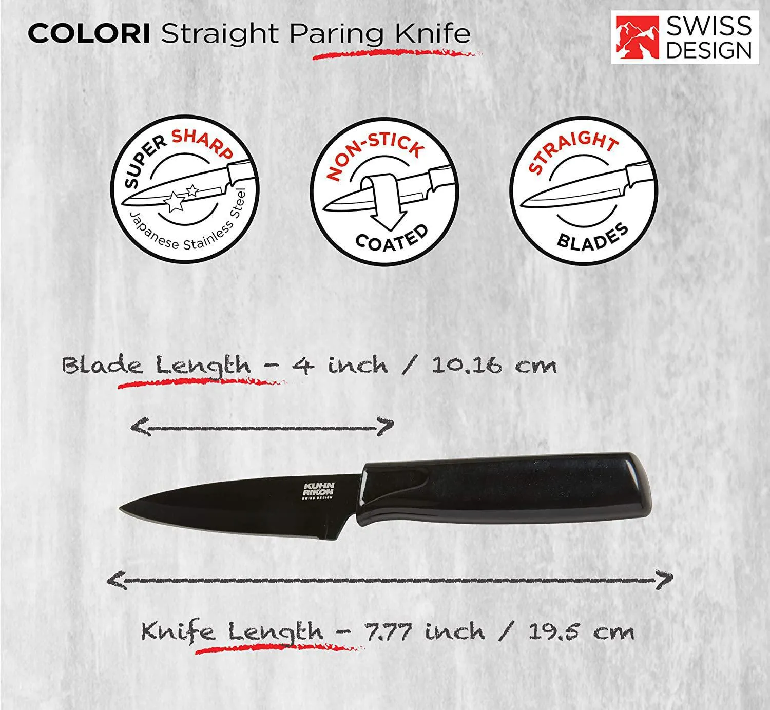 Kuhn Rikon 4" Paring Knive - Licorice