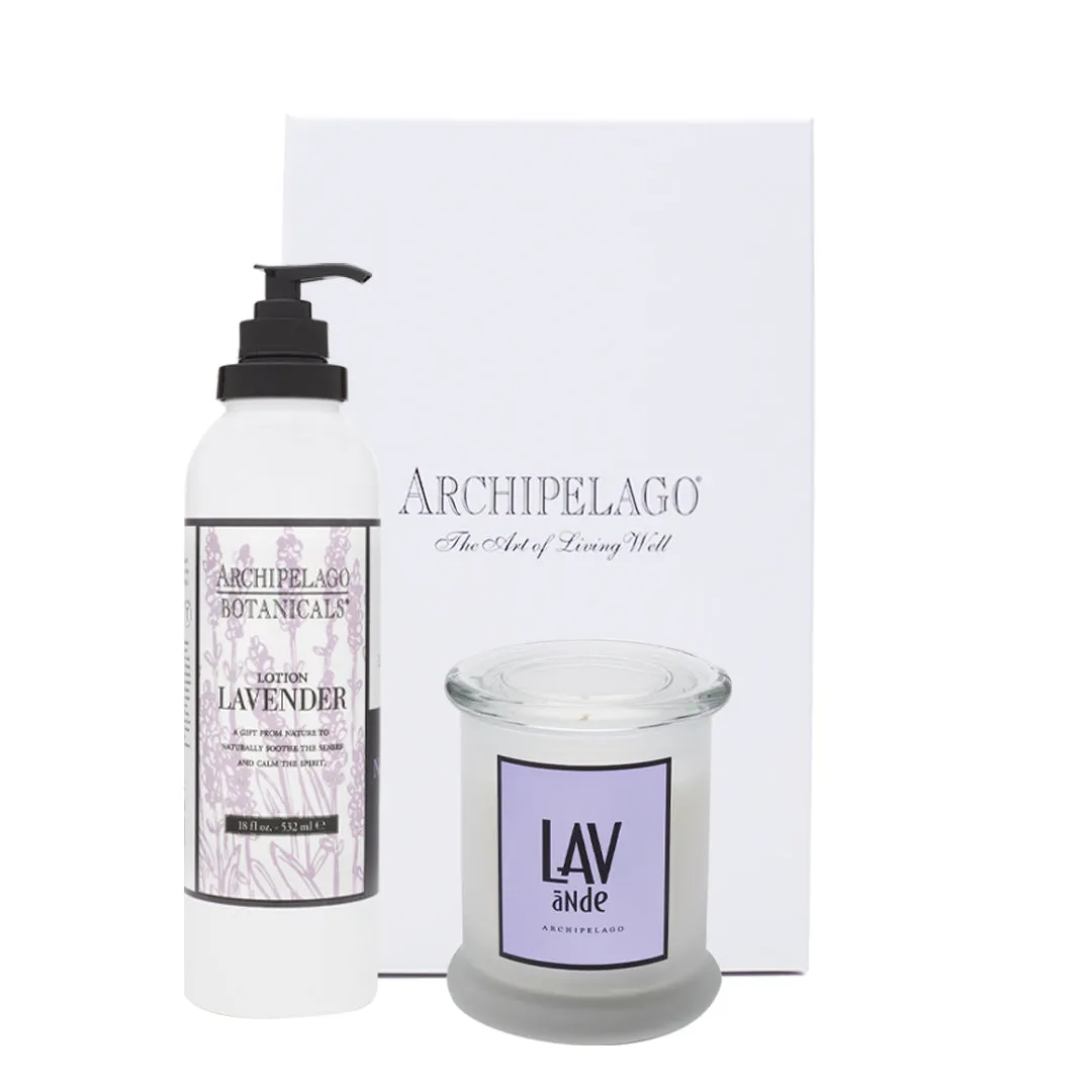 Lavender Lotion and Jar Candle Gift Set