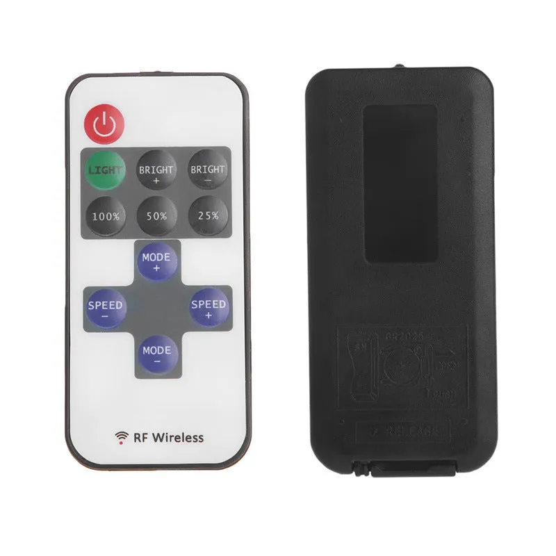 LED Strip Dimmer Controller with 11-Key Remote - Adjust Brightness and Turn On/Off Single-Color 12V/24V LED Strips