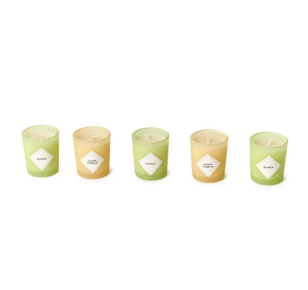 Lemon Verbana Quince Candles, Set of 5