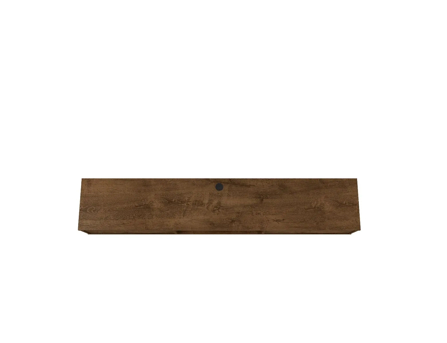 Liberty 62.99 Mid-Century Modern Floating Office Desk with 3 Shelves in Rustic Brown
