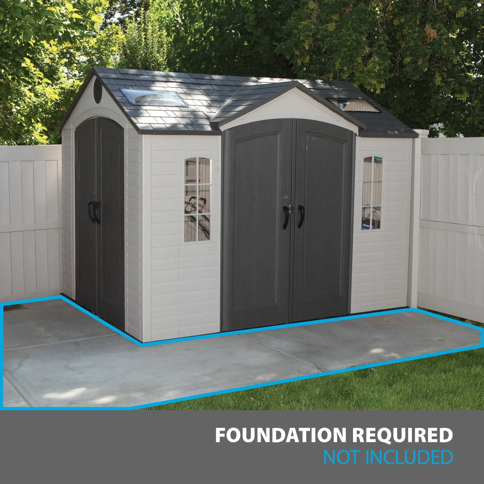 Lifetime 60001 Outdoor Storage Shed, 10 by 8 Feet