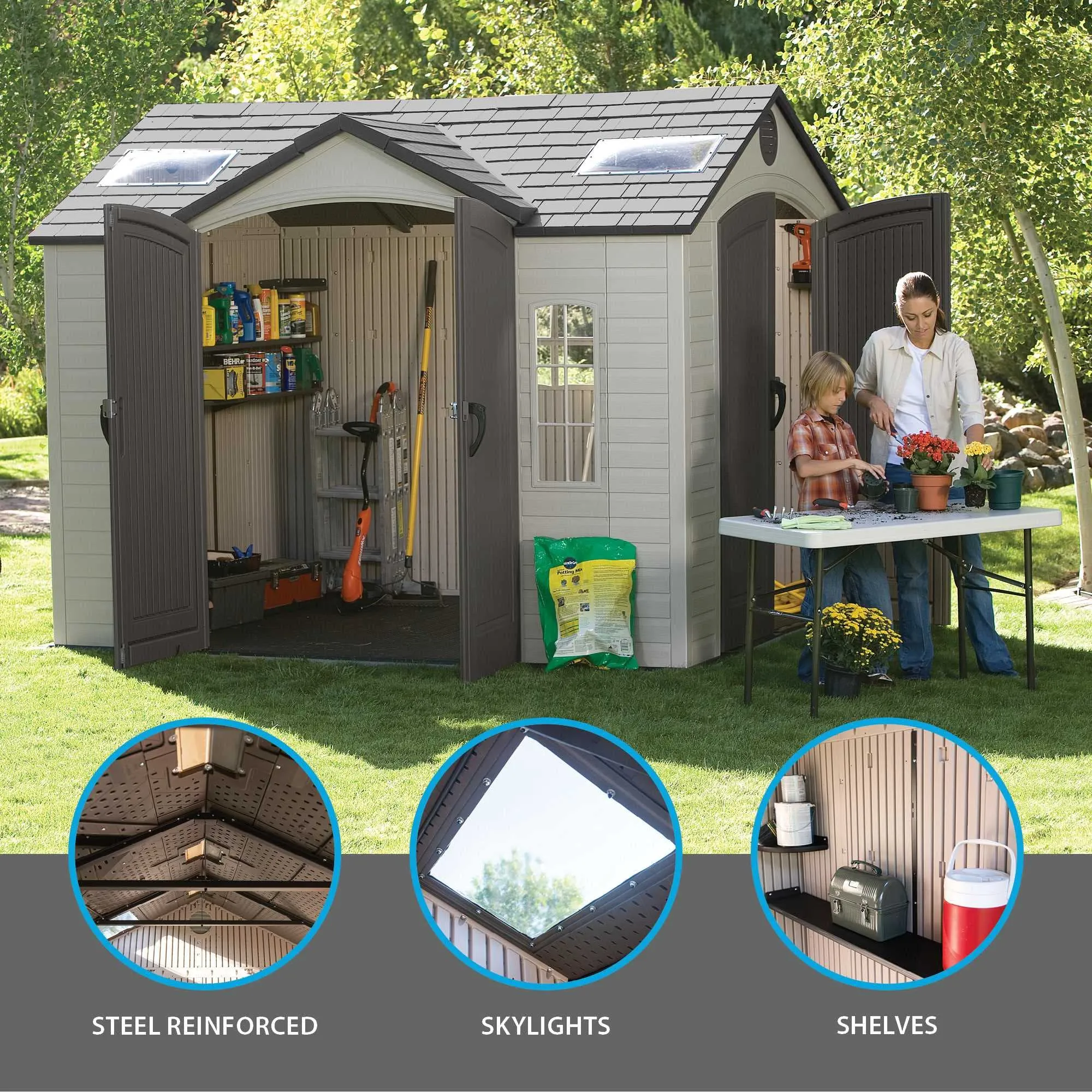Lifetime 60001 Outdoor Storage Shed, 10 by 8 Feet