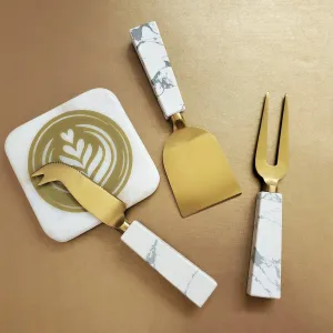 Marble Handle Cheese Knife Set