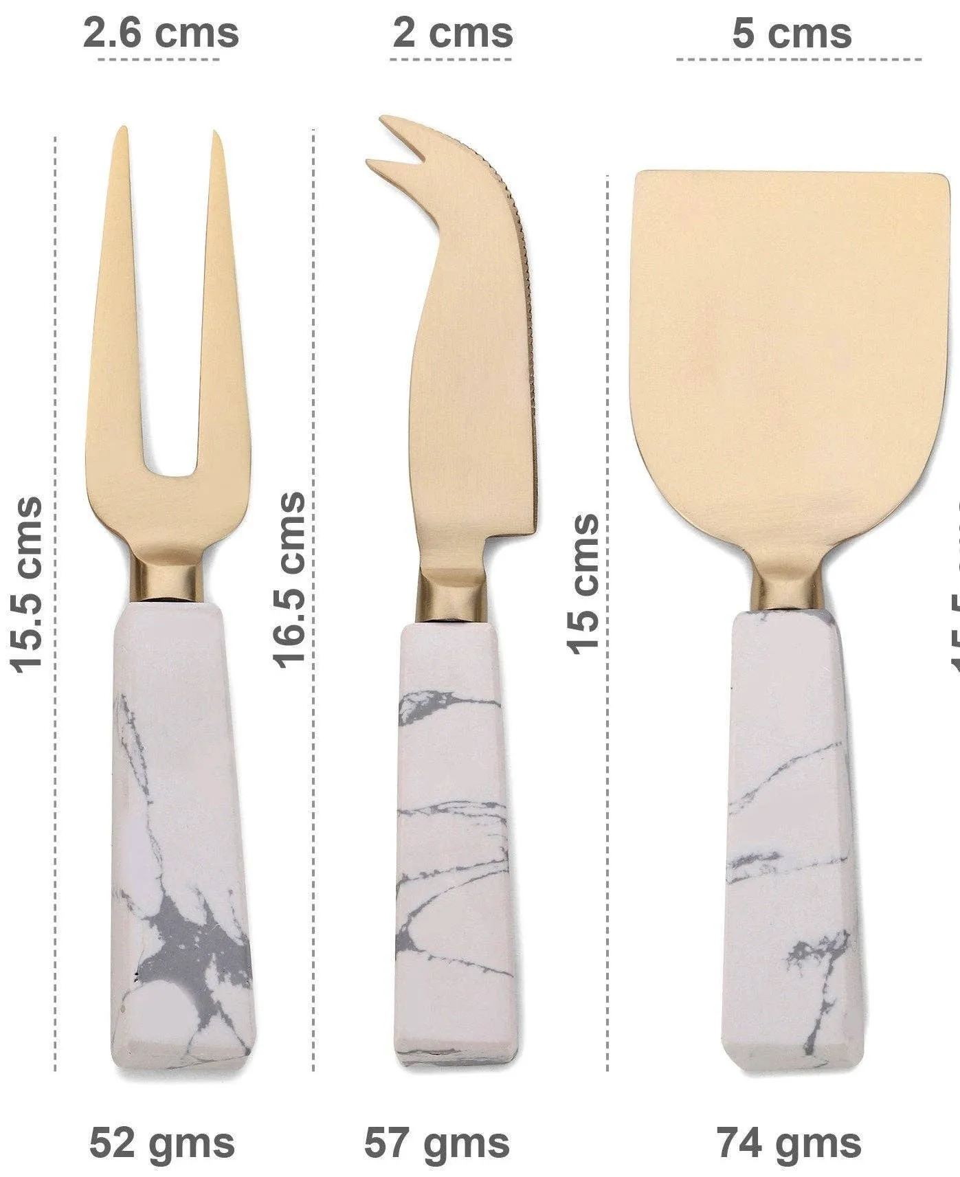 Marble Handle Cheese Knife Set