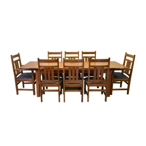 Mission Stow Leaf Table with #401 Chair Dining Set - Light Oak