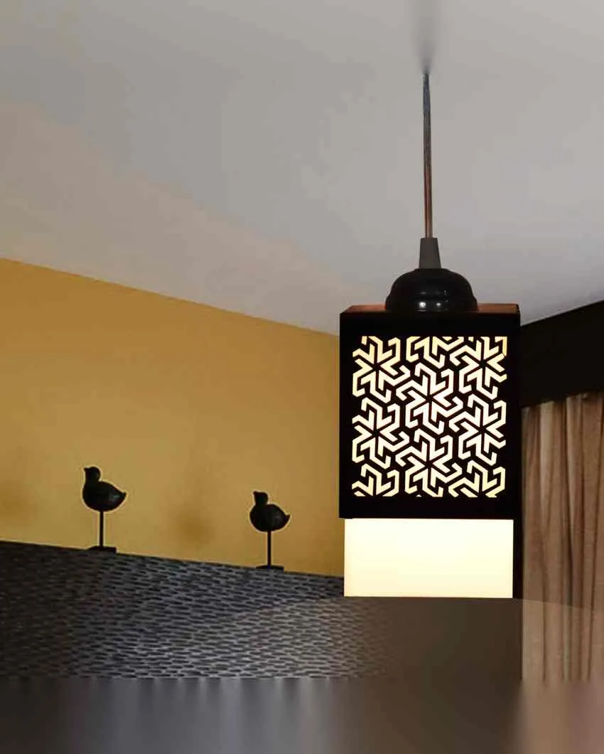 Modular 3 Lights Wooden Premium Hallway Ceiling Lamp | 5 x 6 x 32 inches
