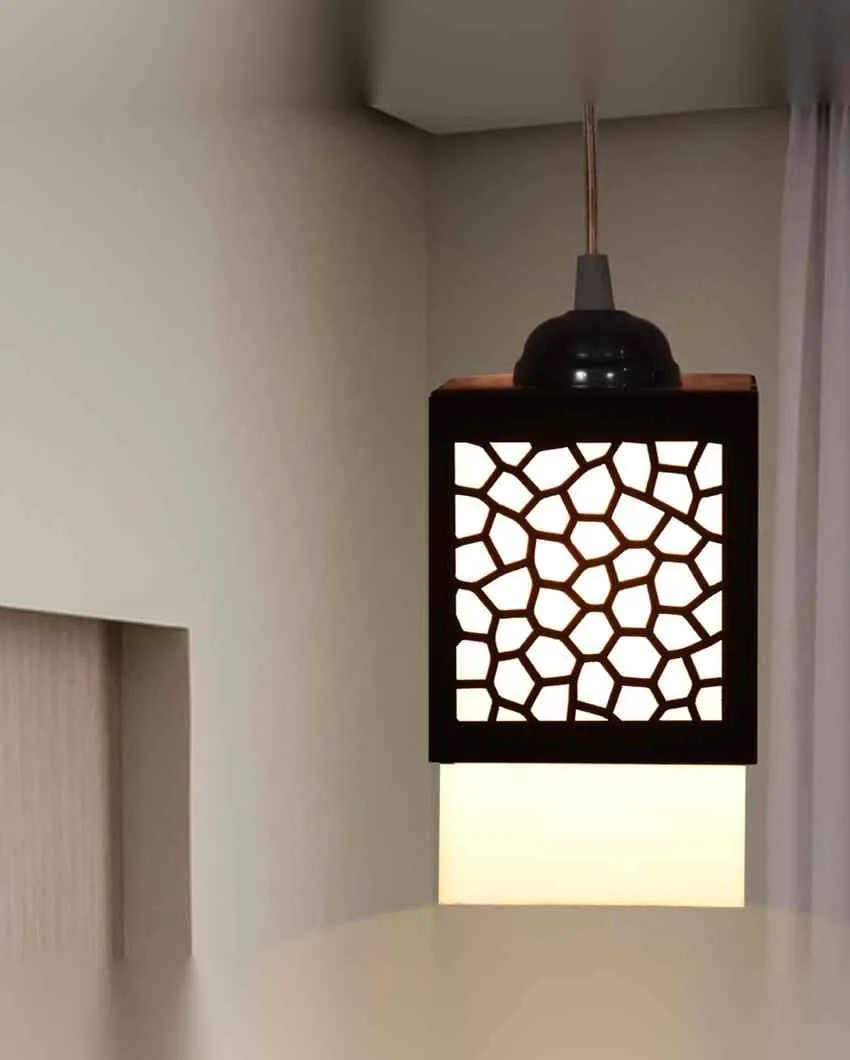 Modular 3 Lights Wooden Premium Hallway Ceiling Lamp | 5 x 6 x 32 inches
