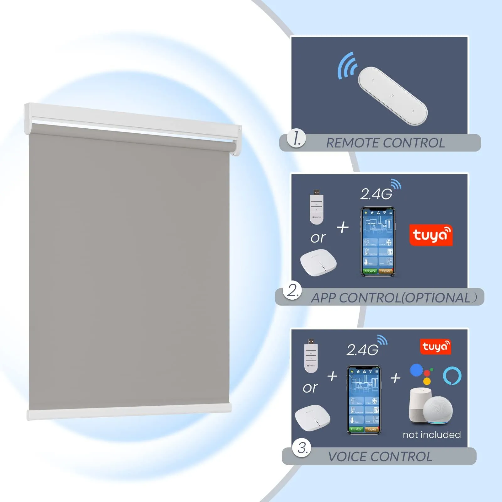 Motorized | Light Filtering | Rechargeable | Roller Shades | Customizable