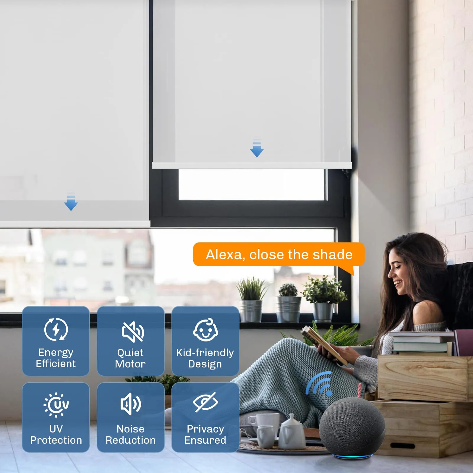 Motorized | Light Filtering | Rechargeable | Roller Shades | Customizable