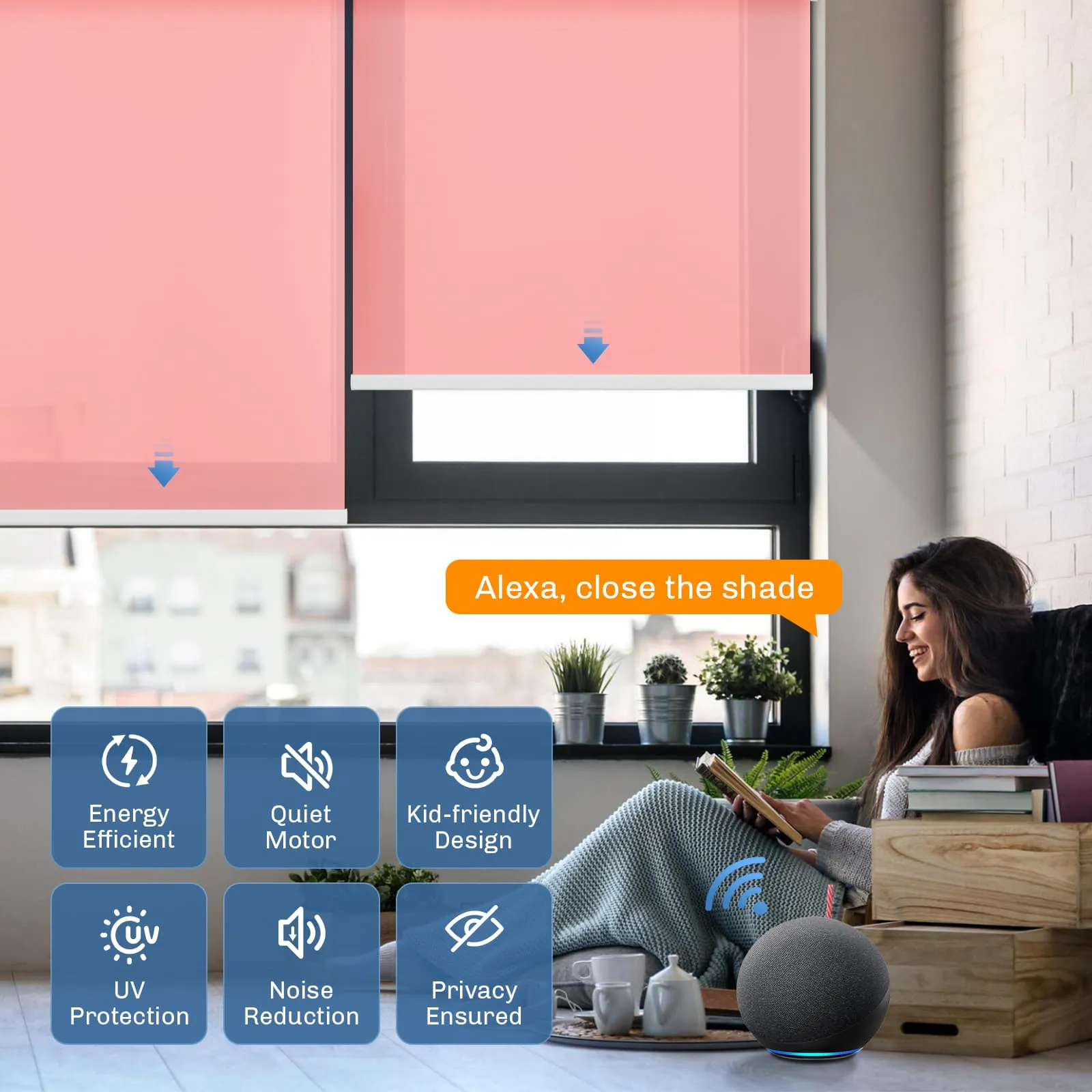 Motorized | Light Filtering | Rechargeable | Roller Shades | Customizable
