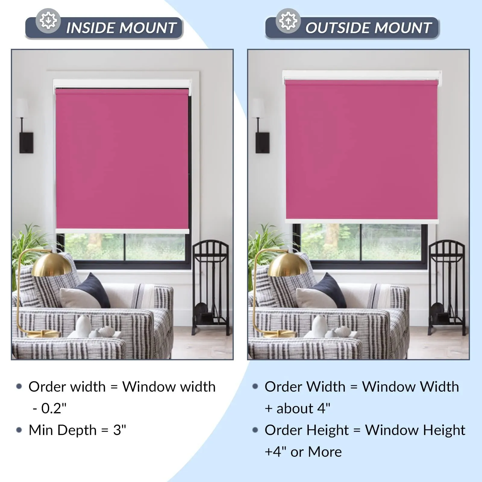 Motorized | Light Filtering | Rechargeable | Roller Shades | Customizable