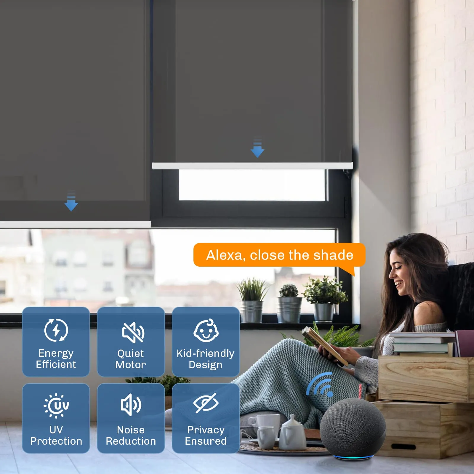 Motorized | Light Filtering | Rechargeable | Roller Shades | Customizable