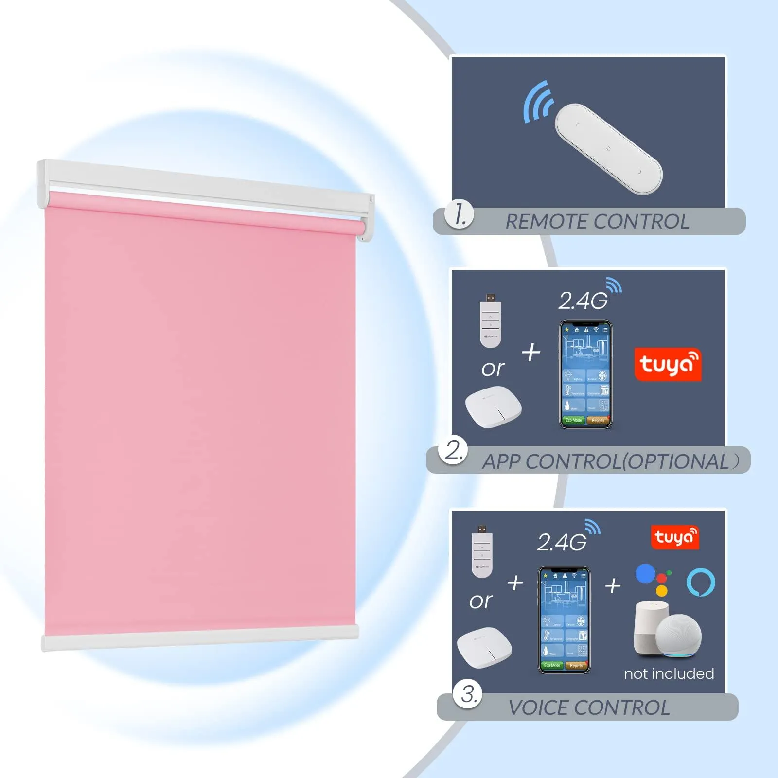 Motorized | Light Filtering | Rechargeable | Roller Shades | Customizable