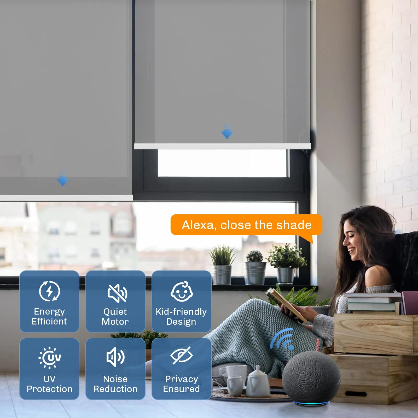Motorized | Light Filtering | Rechargeable | Roller Shades | Customizable