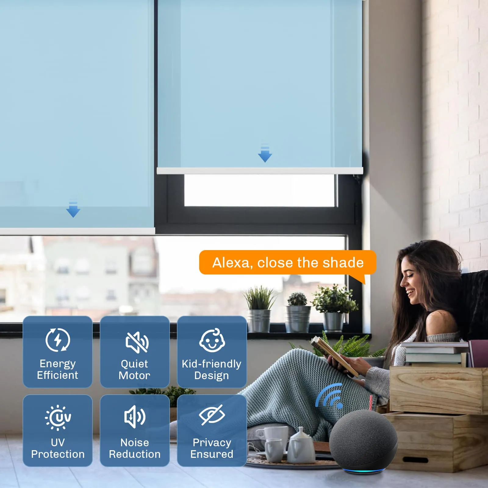 Motorized | Light Filtering | Rechargeable | Roller Shades | Customizable