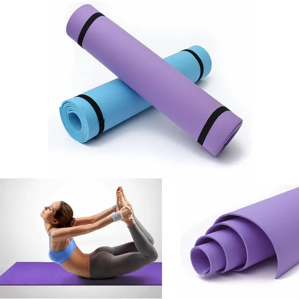 New Fashion 1Pcs Yoga Mat Non-Slip 6mm Thick Body Building Health Lose Weight Exercise Gym Household Cushion Fitness Pad