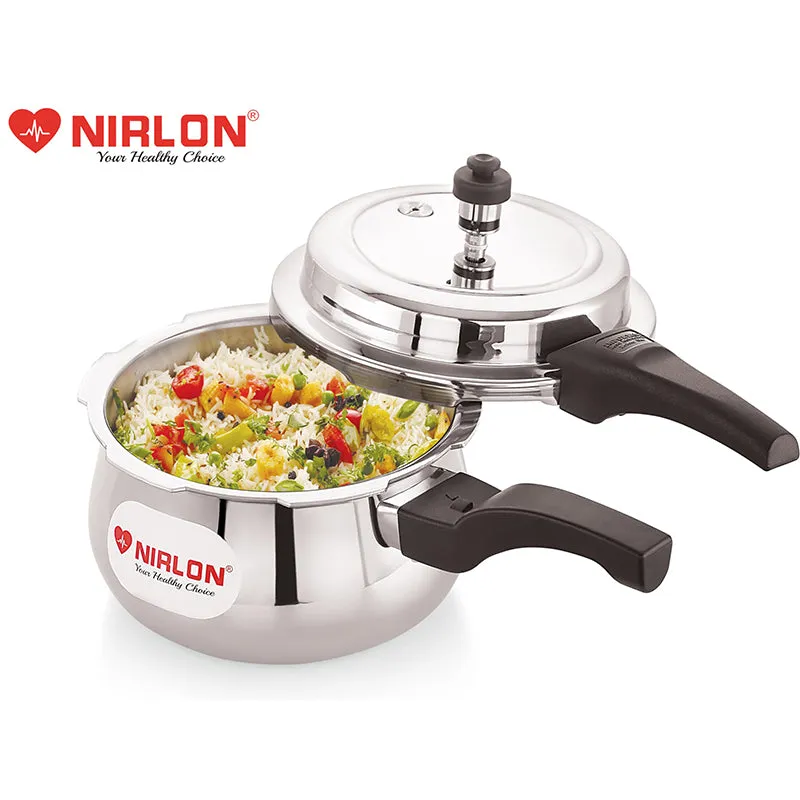Nirlon Steel Pressure Cooker - 2000 ML/ 8 Inches