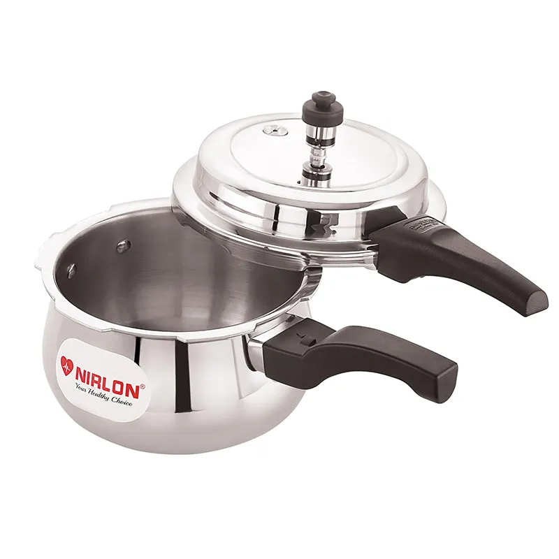 Nirlon Steel Pressure Cooker - 2000 ML/ 8 Inches