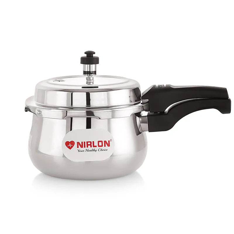 Nirlon Steel Pressure Cooker - 2000 ML/ 8 Inches