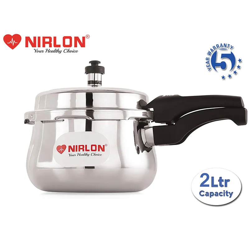 Nirlon Steel Pressure Cooker - 2000 ML/ 8 Inches