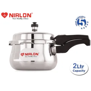 Nirlon Steel Pressure Cooker - 2000 ML/ 8 Inches
