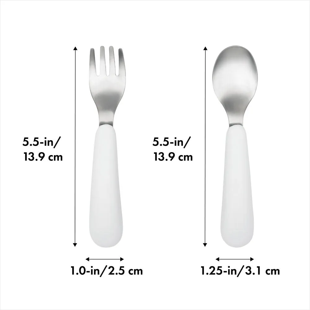 OXO Tot Fork & Spoon Set - Blossom