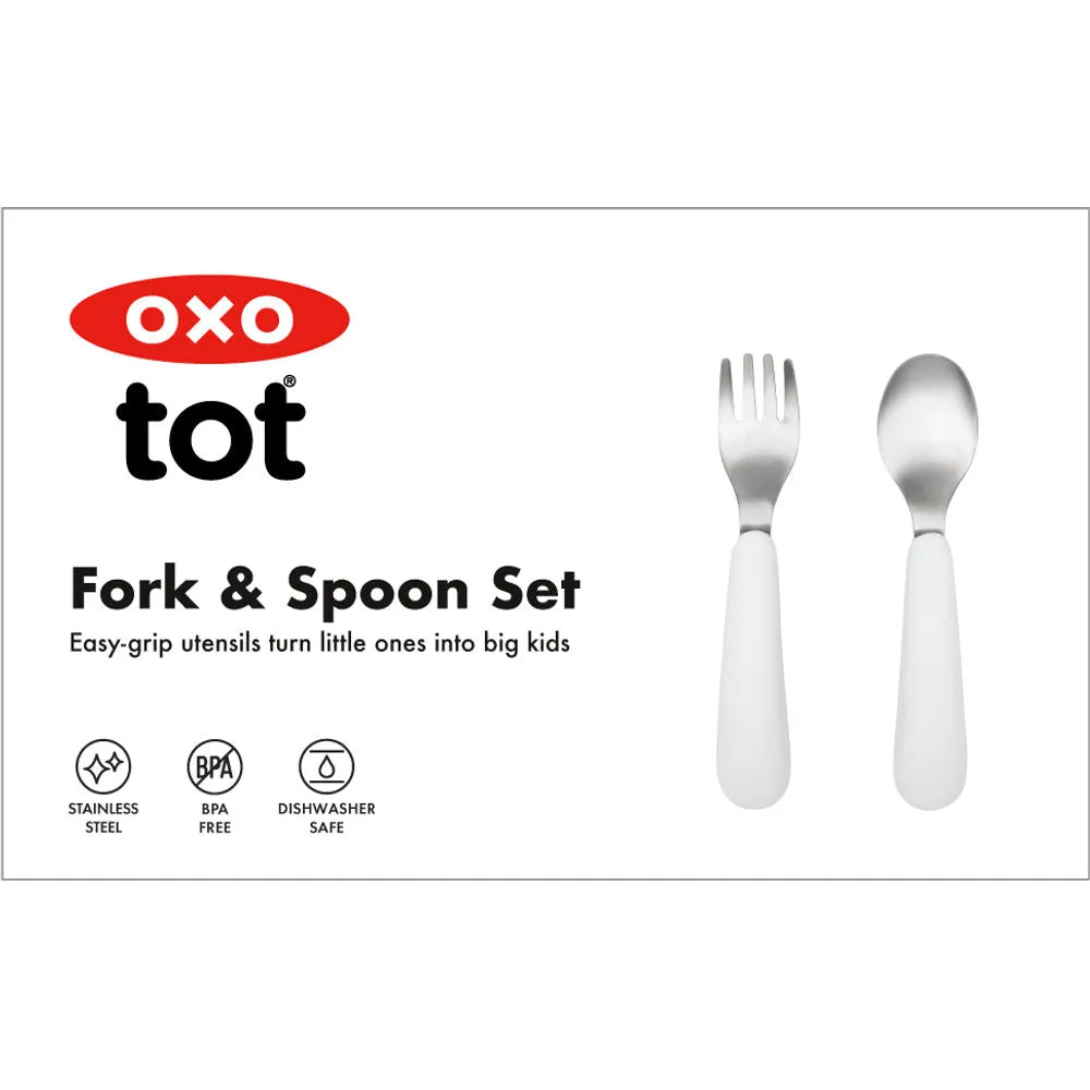OXO Tot Fork & Spoon Set - Blossom