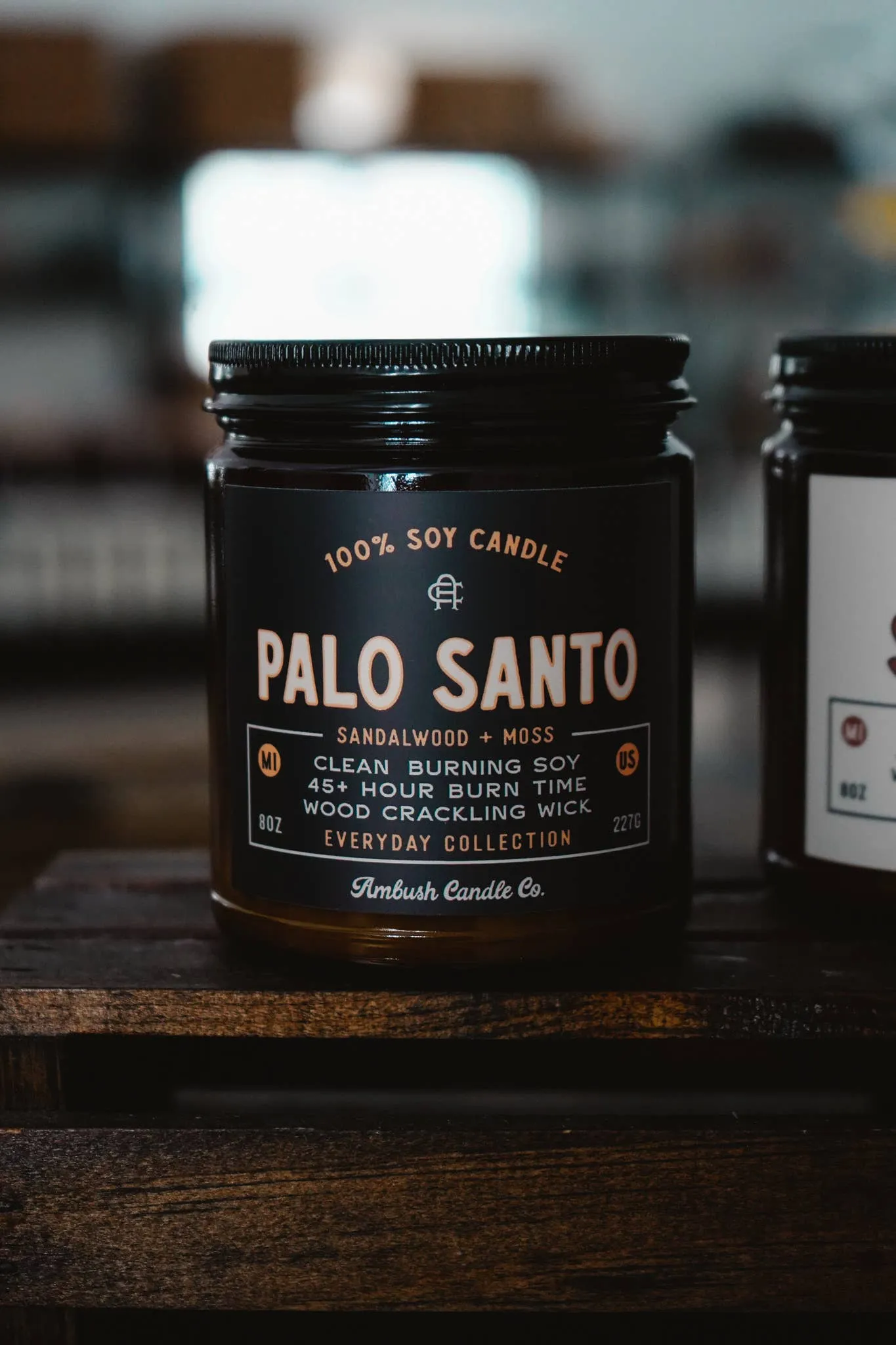 Palo Santo | Sandalwood   Moss 8oz Soy Candle