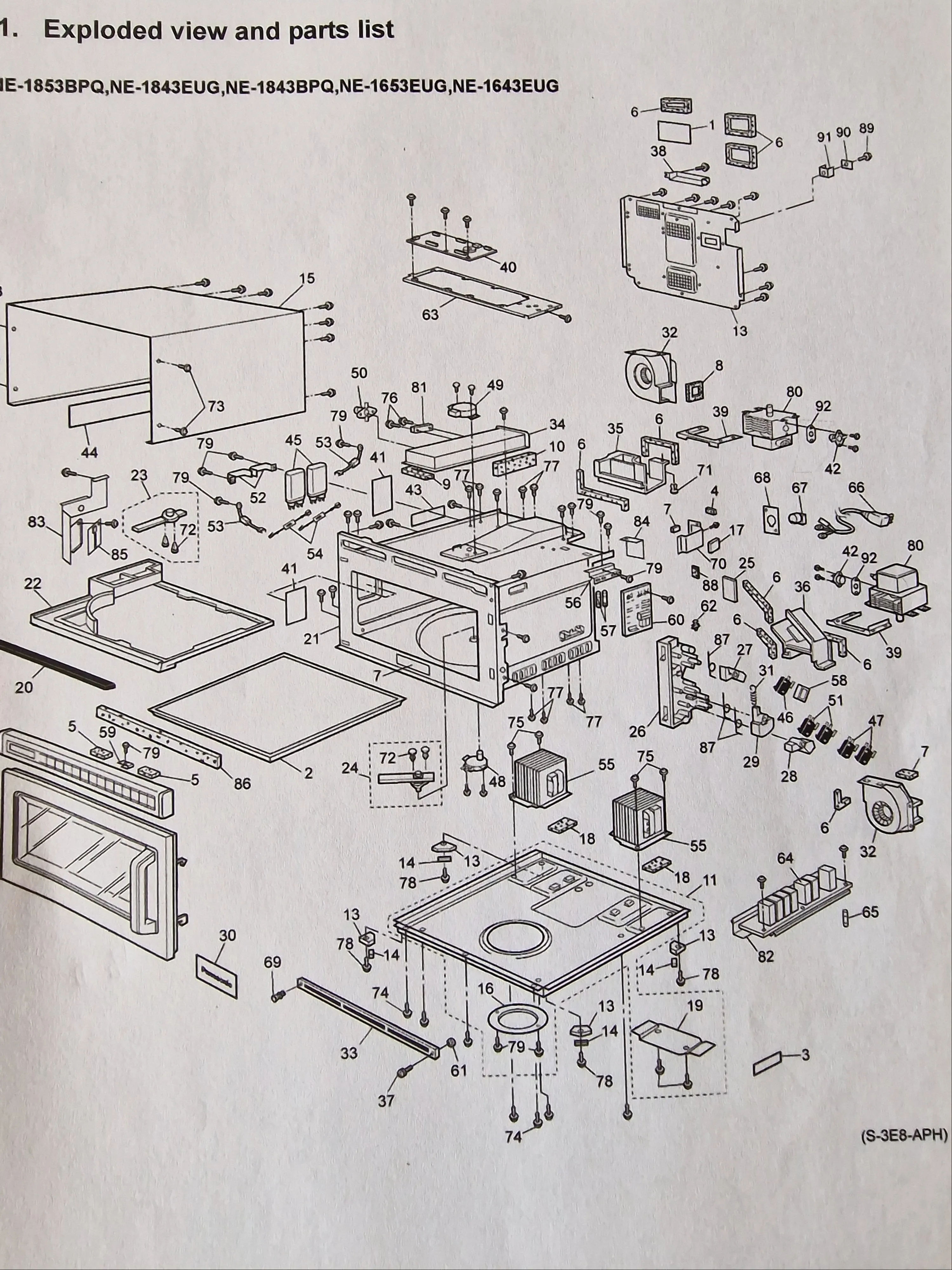 Panasonic NE-1047, Panasonic NE-1057 plastic lamp cover - KIT14