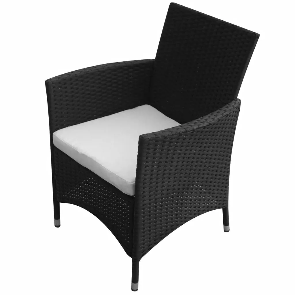 Patio Chairs 2 pcs Poly Rattan Brown