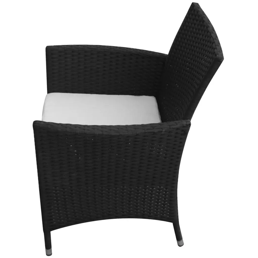 Patio Chairs 2 pcs Poly Rattan Brown