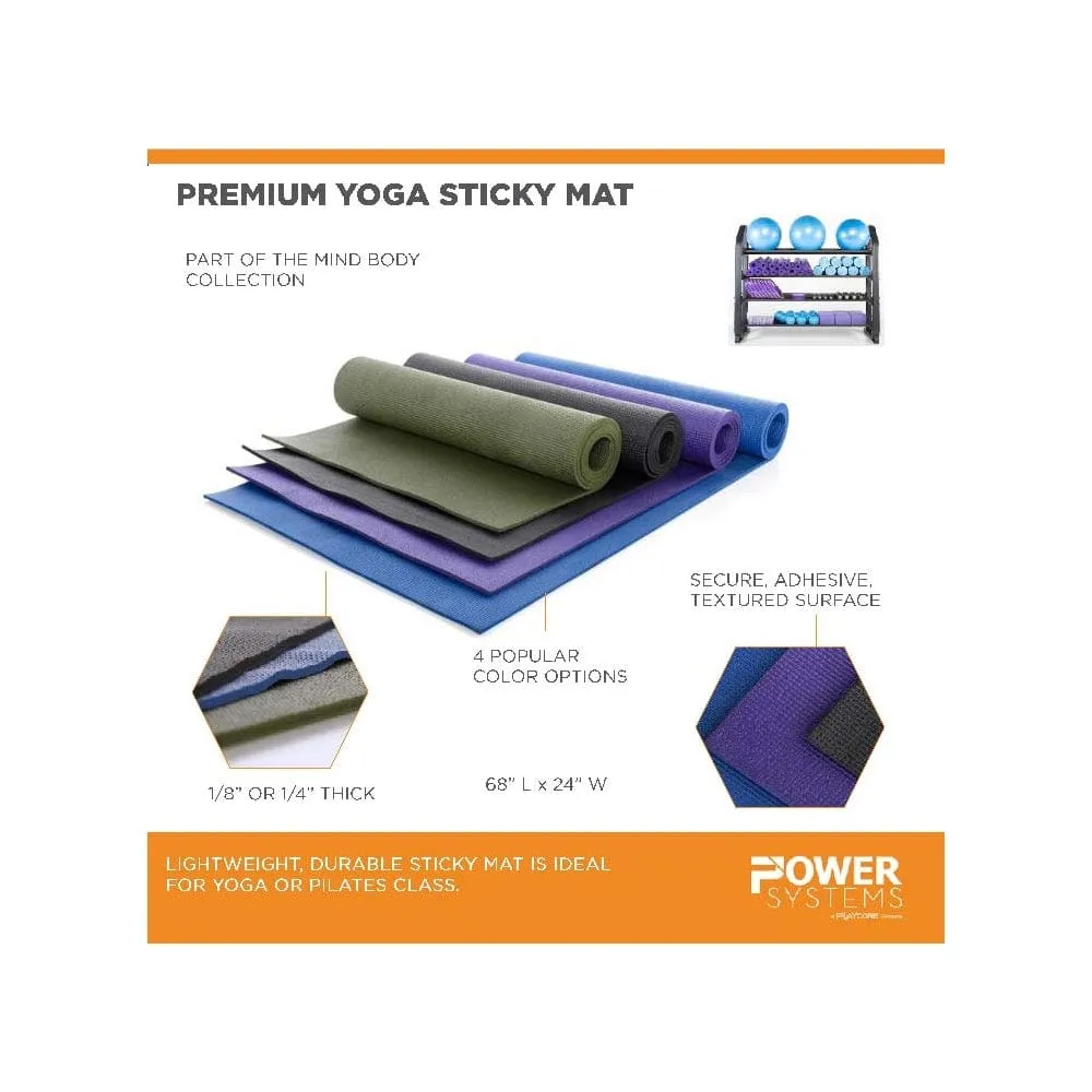 Power Systems Premium Yoga Sticky Mats