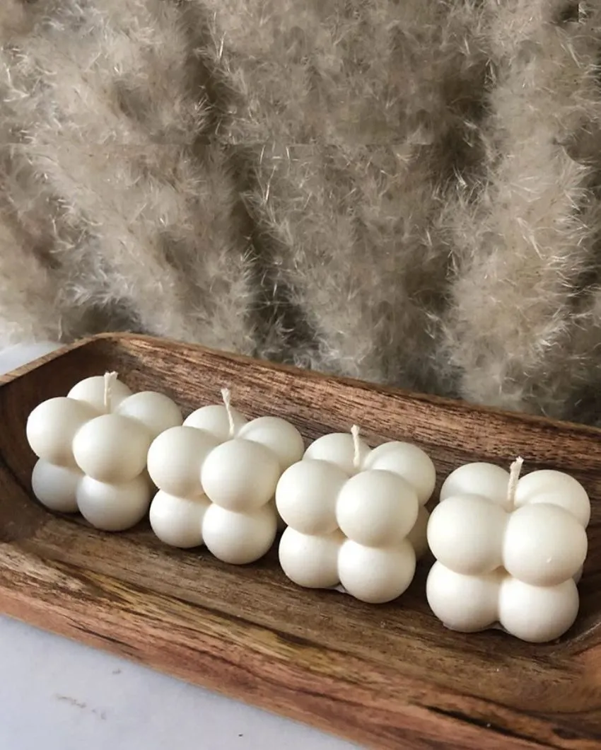 Quad Bubble Candles |  Set Of 4