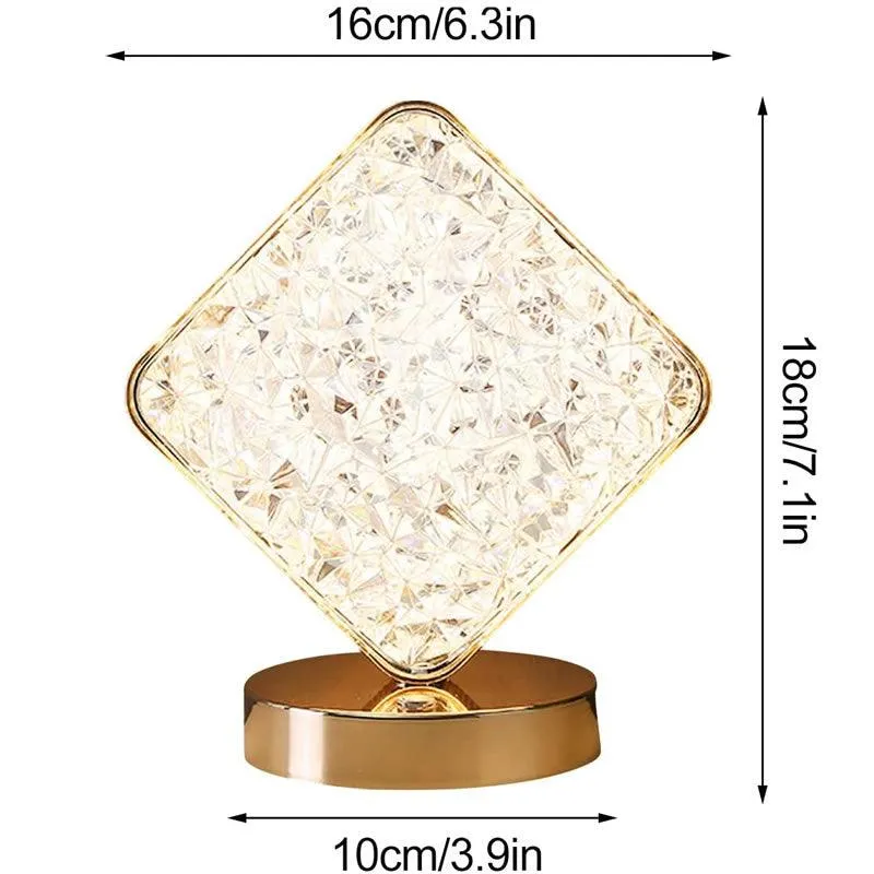 Romantics Square Night Crystal Table Lamp AO-50136