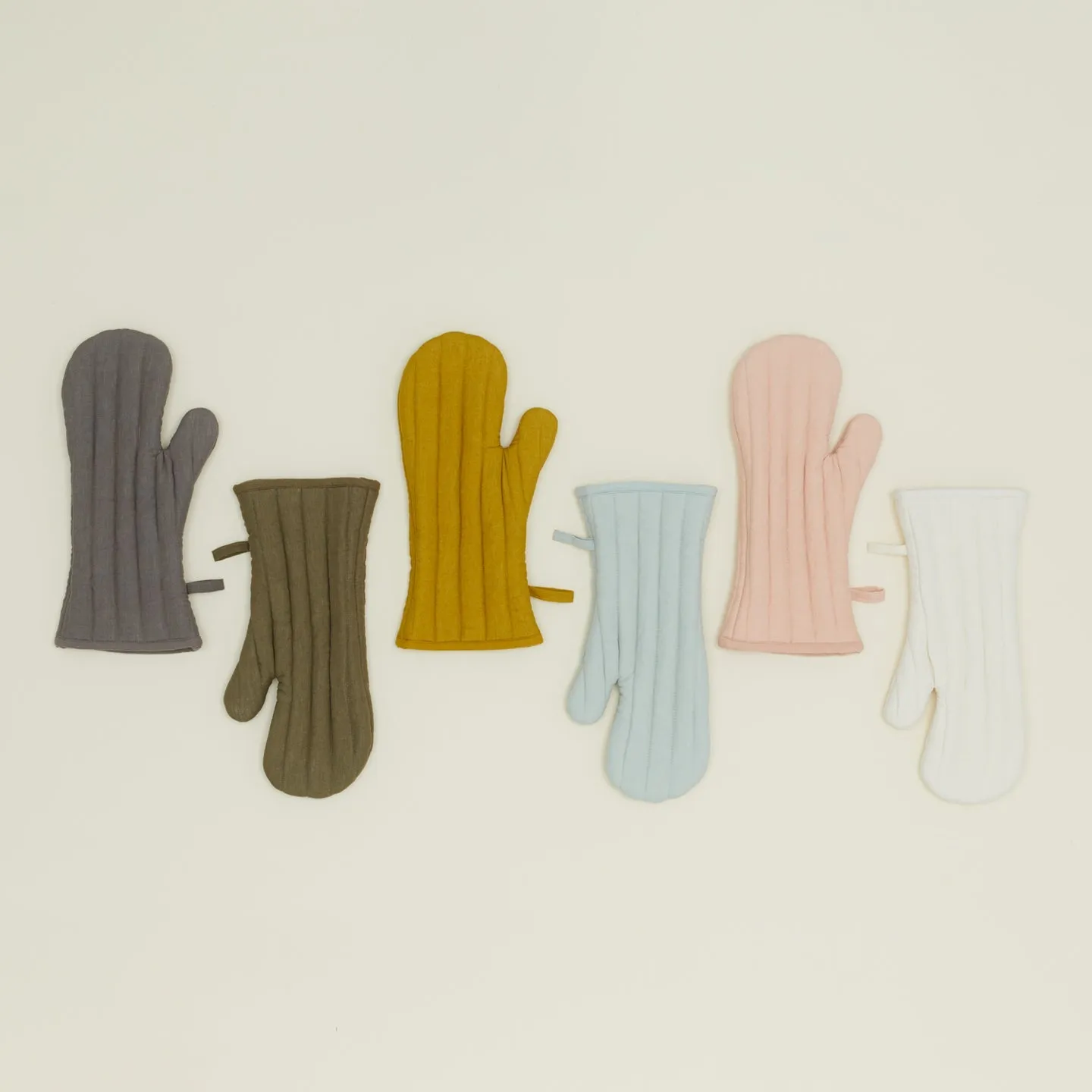 Simple Linen Oven Mitt (Sky)