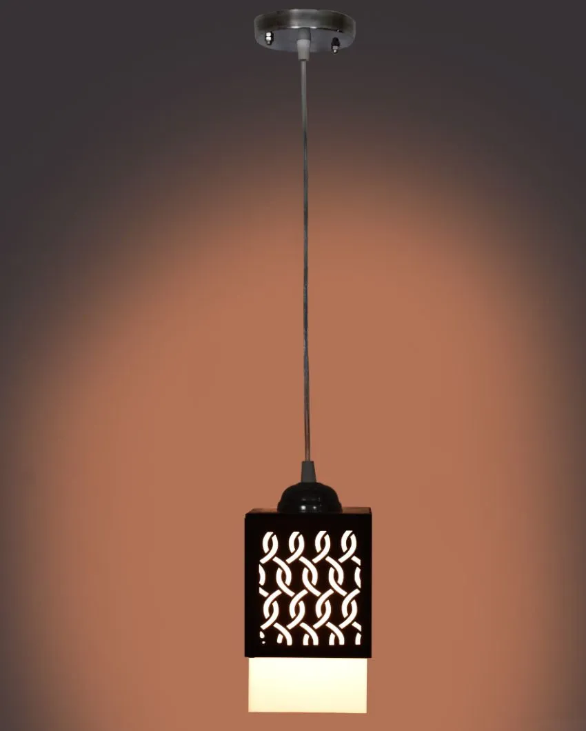 Sleek Look Wooden Style Creative Pendant Lamp | Set of 4 | 4 x 4 x 6 inches