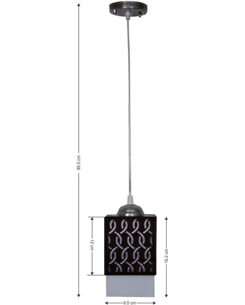 Sleek Look Wooden Style Creative Pendant Lamp | Set of 4 | 4 x 4 x 6 inches