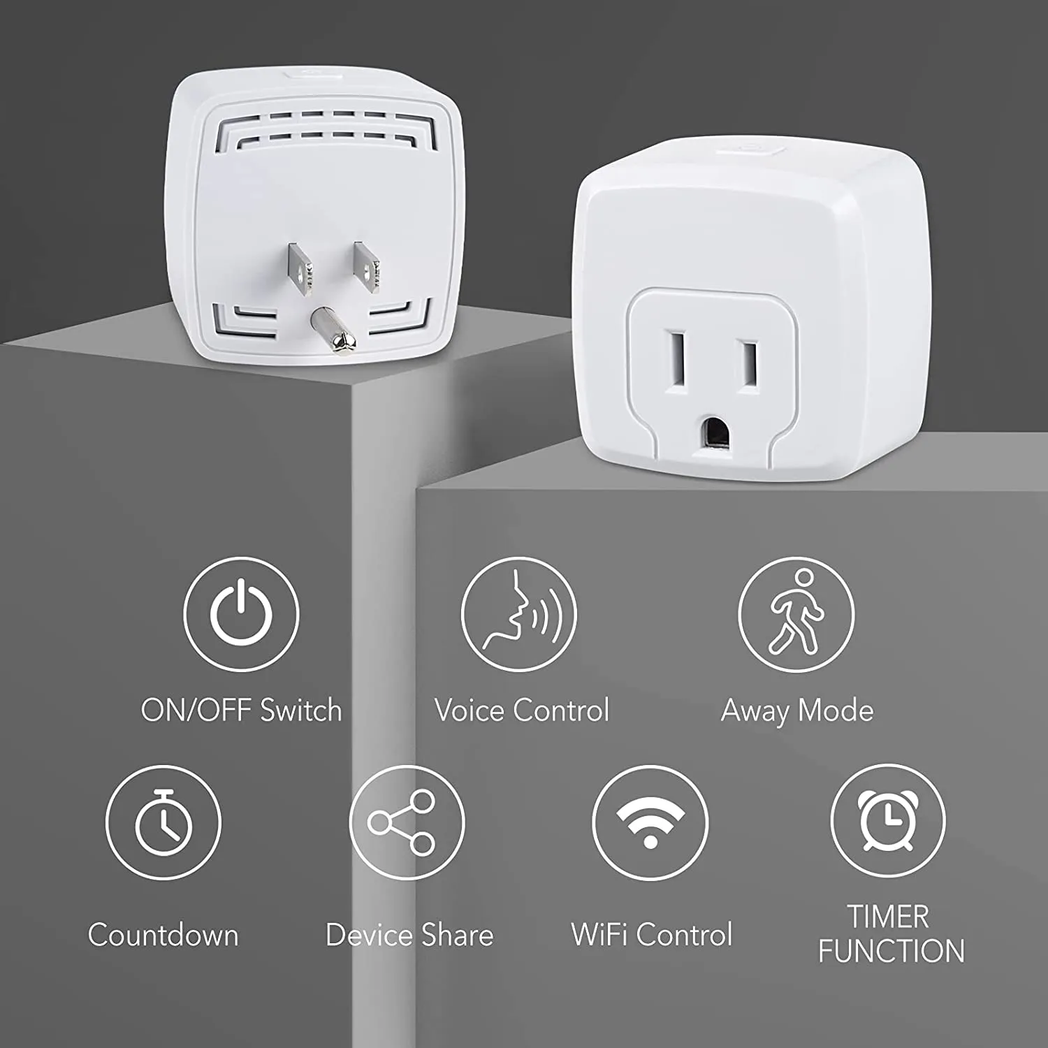Smart Plug Mini 15A WiFi Outlet Compatible Function ETL HBN