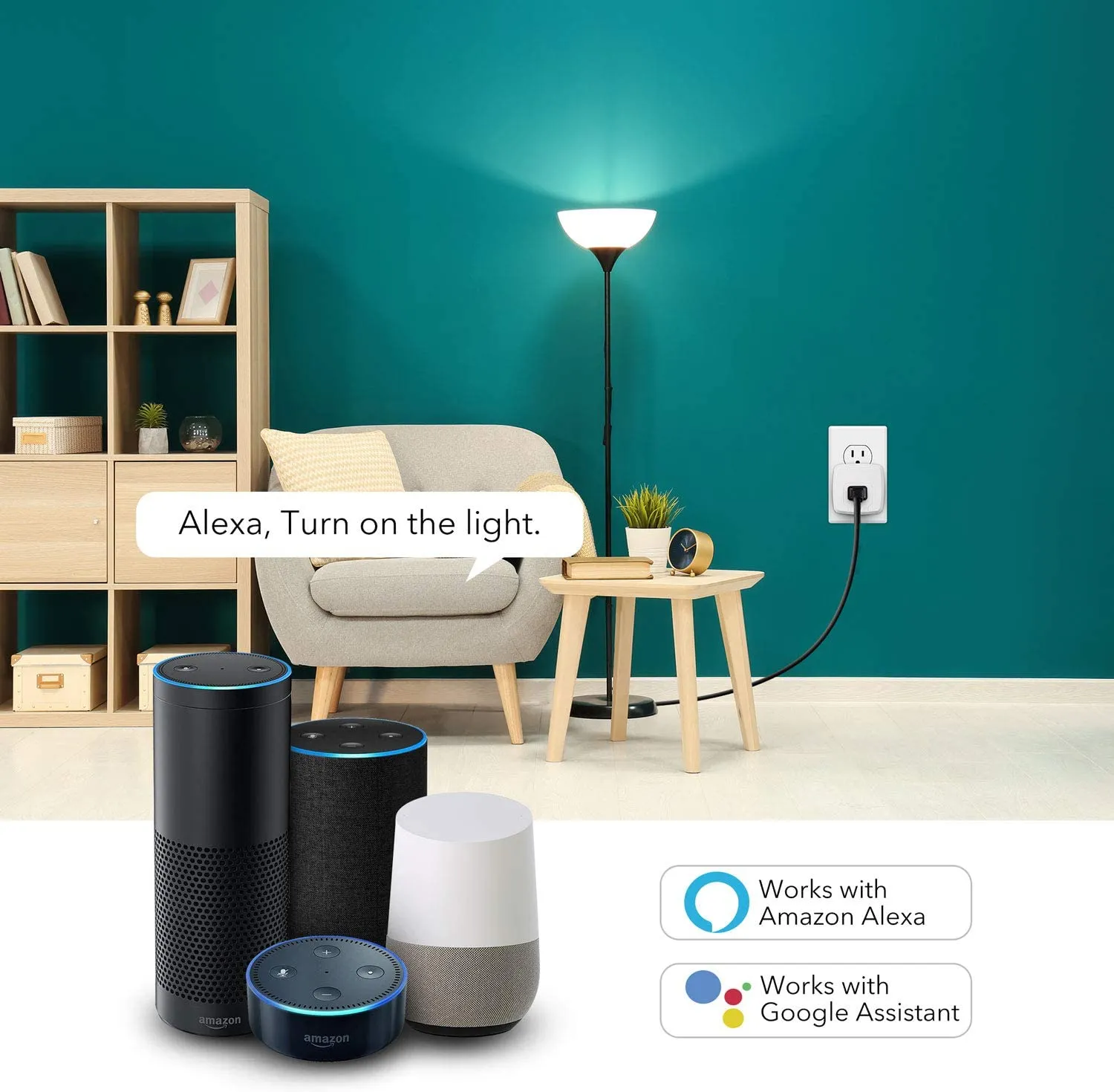 Smart Plug Mini 15A WiFi Outlet Compatible Function ETL HBN