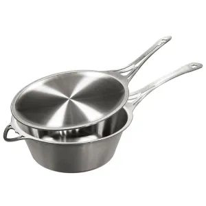 Solidteknics Nöni Stainless Steel 2.5L Saucepan   23cm Skillet Lid Set