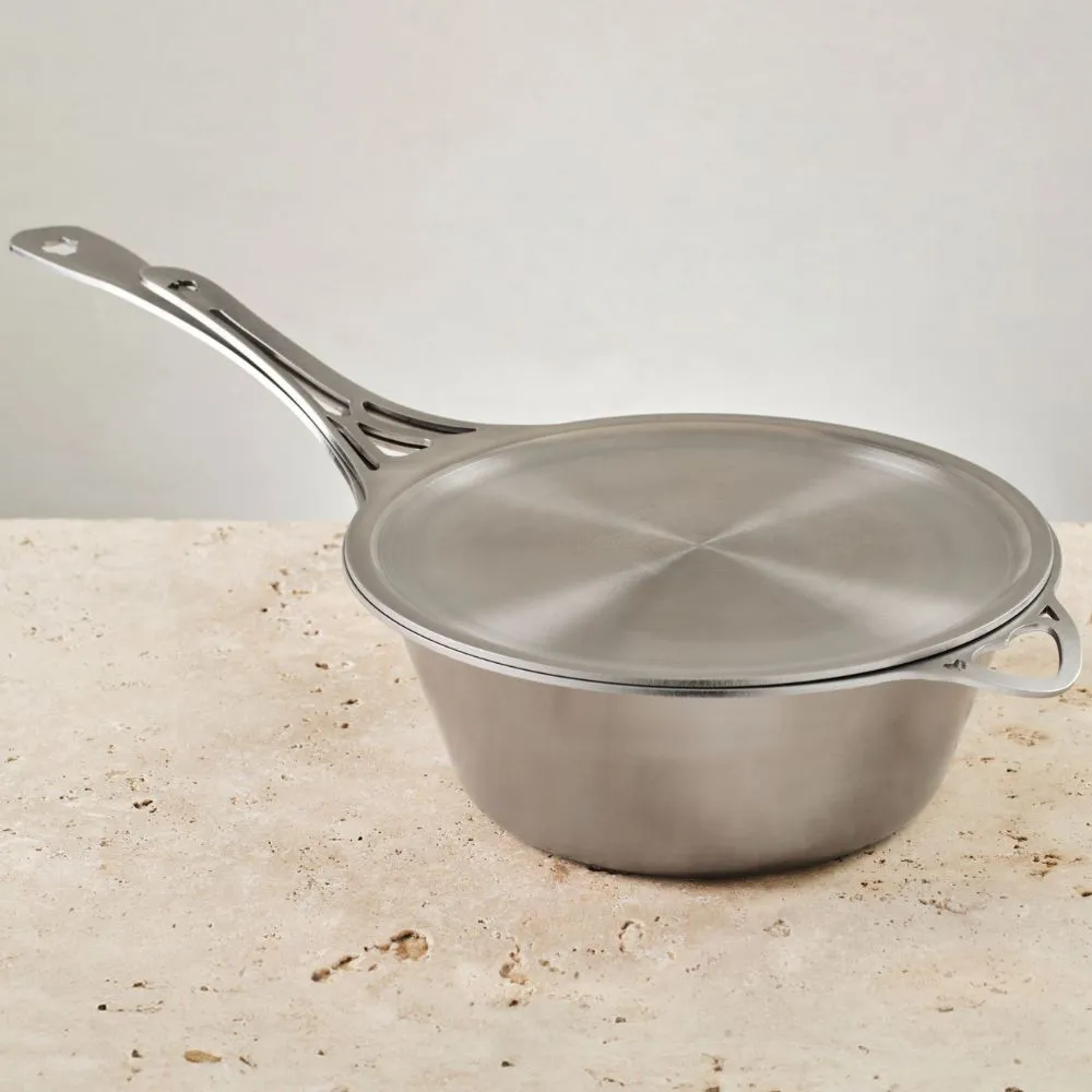 Solidteknics Nöni Stainless Steel 2.5L Saucepan   23cm Skillet Lid Set