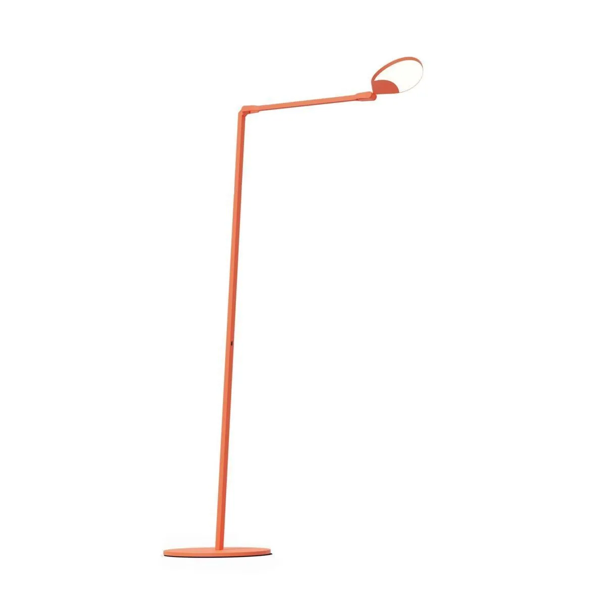 Splitty Matte Orange Contemporary LED Floor Lamp with USB Port